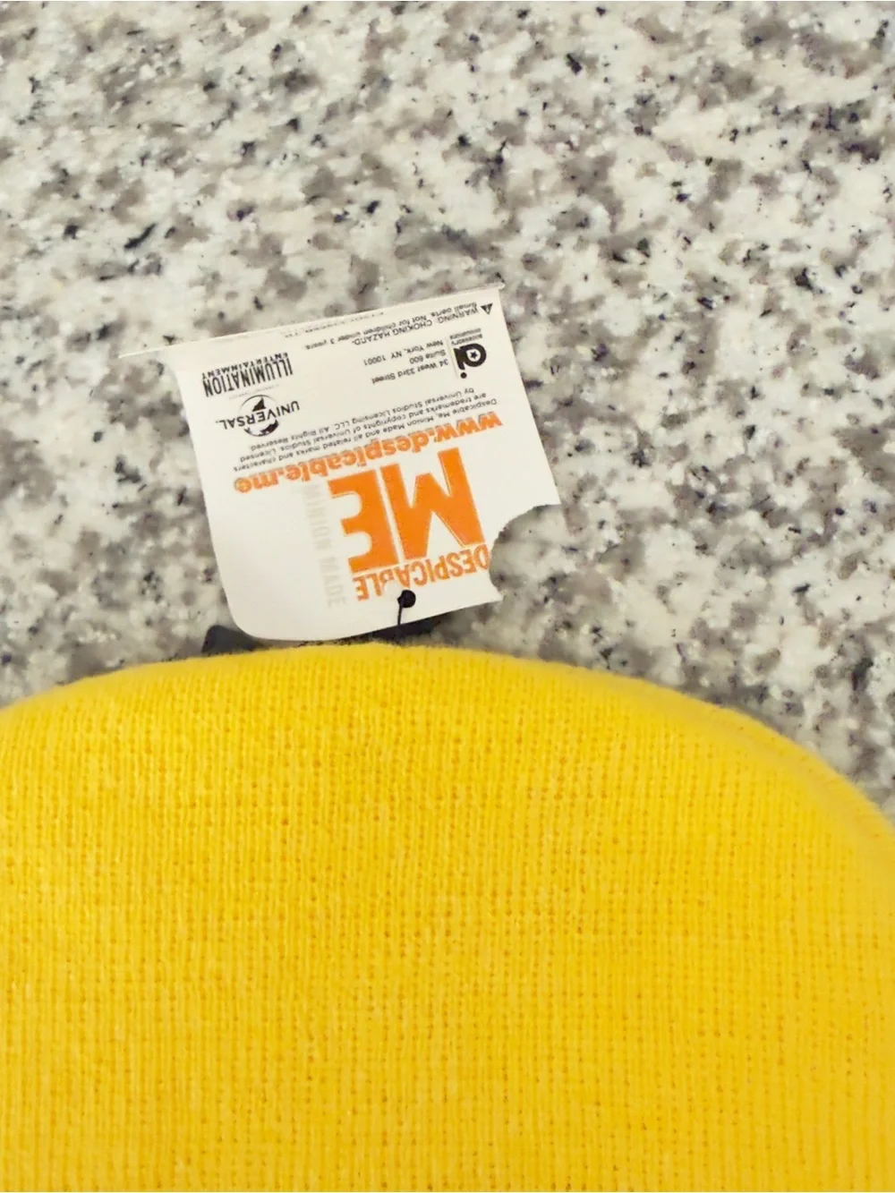 Despicable ME Boys  Minions Yellow Knitted Beanie  Embroidered Hat